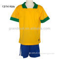 Wholesale sportswear soccer shirt for youth, kids soccer jersey thailand quality, football baby jersey set.